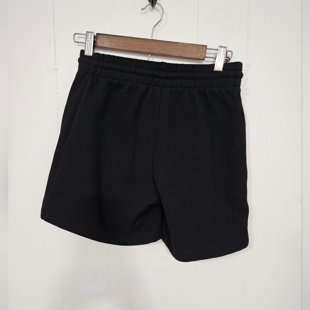 Nwt ARITZIA Boyfriend Sweat Fleece Black Drawstring Shorts - Picture 4 of 6